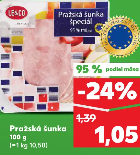 Pražská šunka špeciál 95 % mäsa