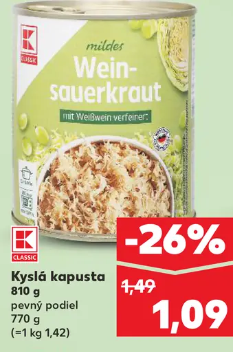 K-Classic Kyslá kapusta