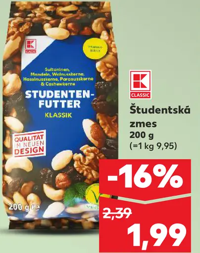 K Classic študentská zmes klasik
