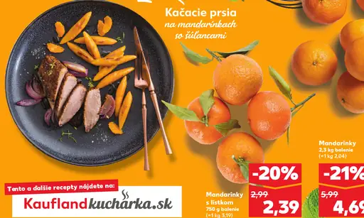 Mandarínky s listkom