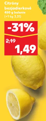 Citróny bezjadierkové