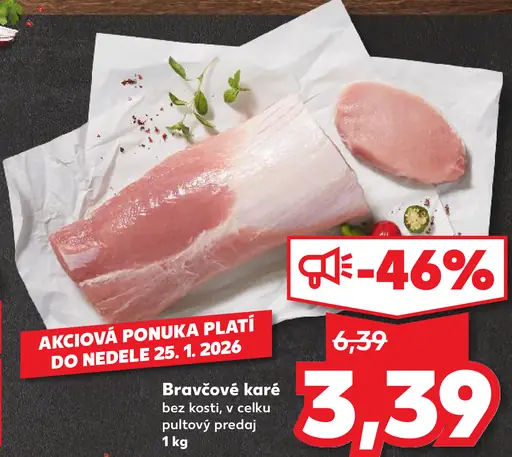 Bravčové karé bez kosti vcelku