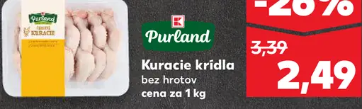 Purland kuracie krídla bez hrotov