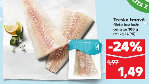 Fish Finesse treska tmavá fileta bez kože