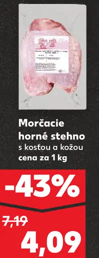 Morčacie dolné stehno s kosťou a kožou