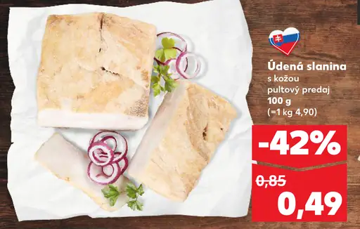 Údená slanina s kožou