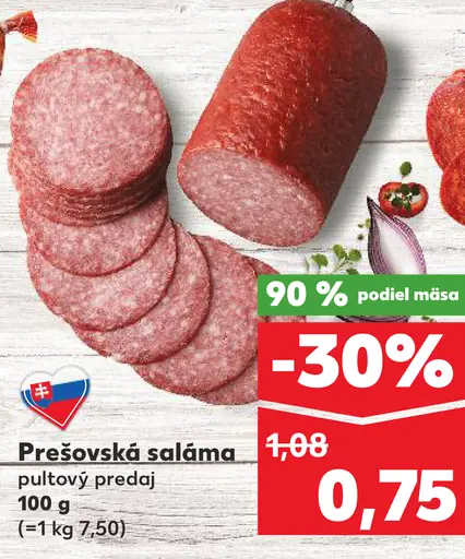 K-Purland Prešovská saláma pultový predaj