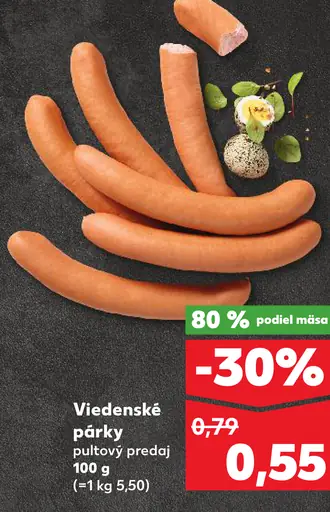 K-Purland Viedenské párky pultový predaj