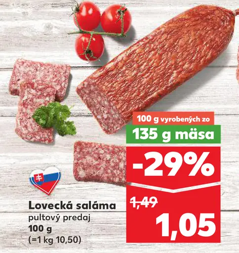 K-Purland Lovecká saláma pultový predaj