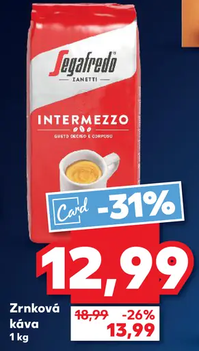 Segafredo Intermezzo zrnková káva