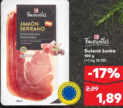 K-Favourites Jamón Serrano sušená šunka
