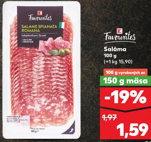K-Favourites Salame Spianata Romana saláma