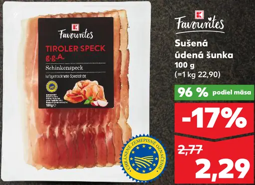 K-Favourites Tiroler Speck B.A. slaninový špek