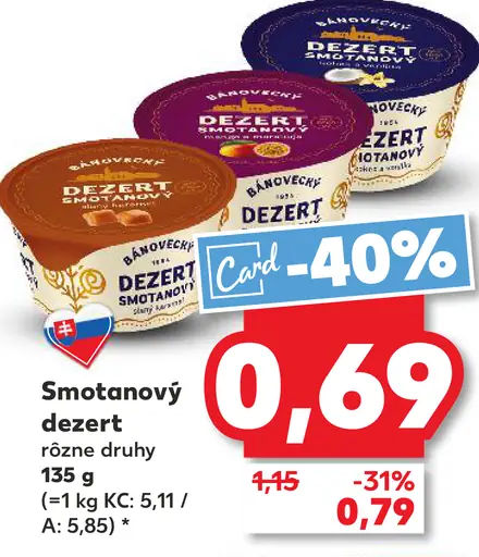 Milsy Smotanový dezert