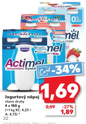 Danone Actimel jogurtový nápoj