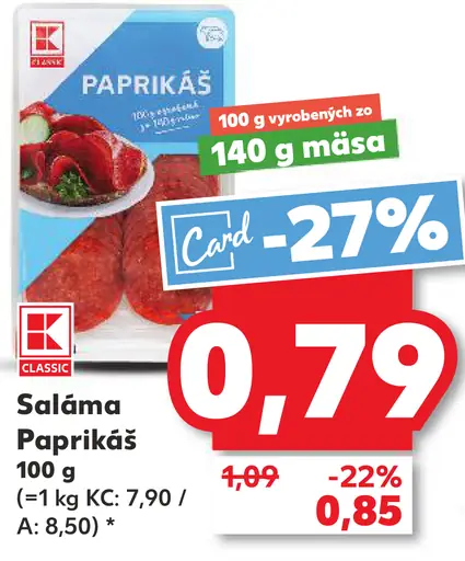 K-Classic Saláma Paprikáš