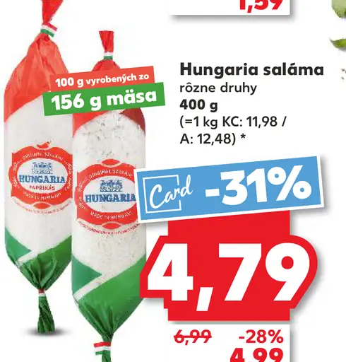 Hungaria Saláma rôzne druhy