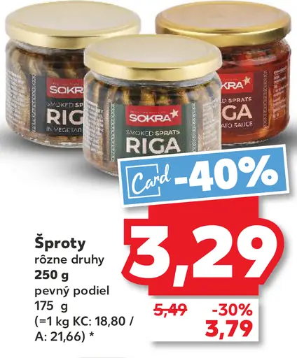 Šproty v konzerve rôzne druhy