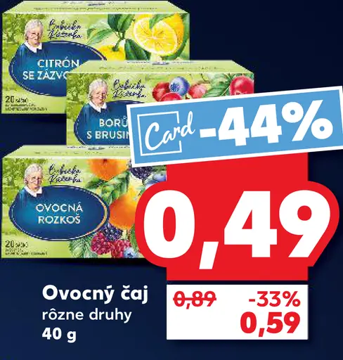 Ovocný čaj rôzne druhy
