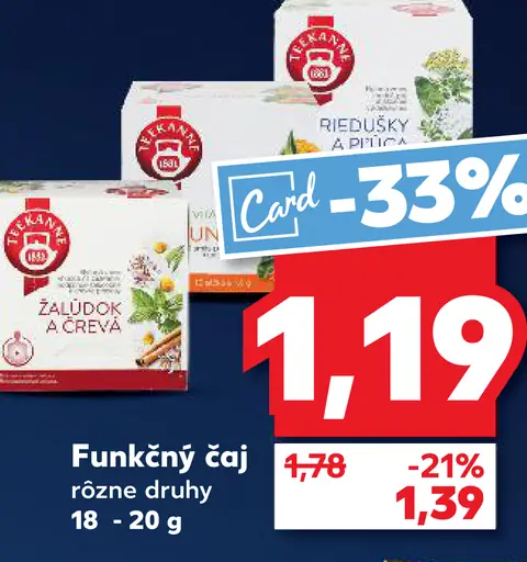 Funkčný čaj rôzne druhy