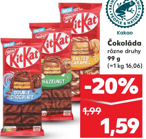 KitKat čokoláda 3 druhy