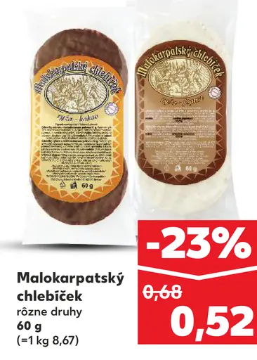 Malokarpatský chlebíček rôzne druhy