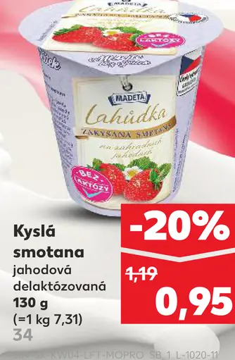 Láhôdka jahodová kyslá smotana