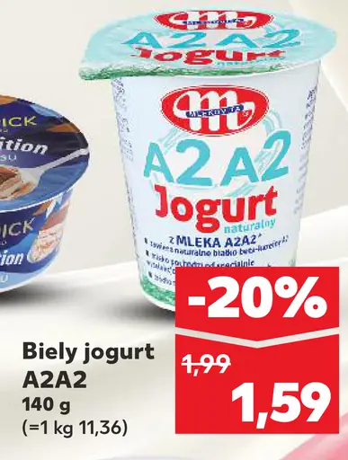 A2A2 biely jogurt z mlieka A2A2