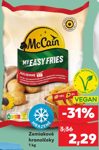 McCain My Easy Fries Julienne zemiakové hranolčeky mrazené