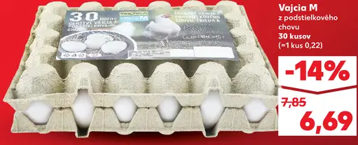 Vajcia M zo podstielkového chovu