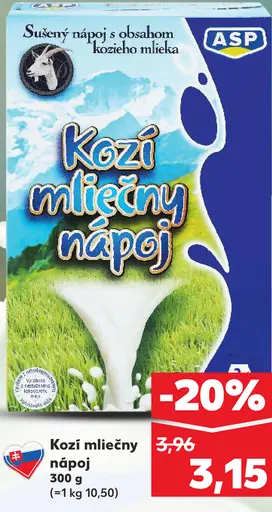 ASP kozí mliečny nápoj sušený s obsahom kozieho mlieka