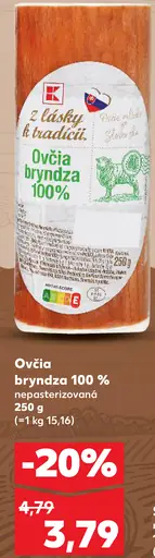 K-Classic z lásky k tradícii ovčia bryndza 100 % nepasterizovaná