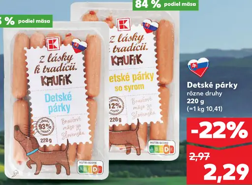 K-Classic Detské párky