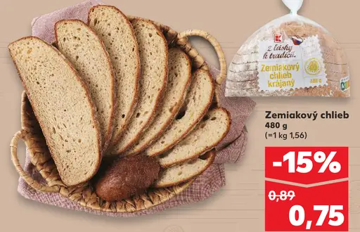 K-Classic Zemiakový chlieb krájaný