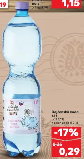 K-Classic Kauflík dojčenská voda nesýtená