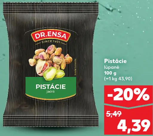 Dr. Ensa Pistácie jadrá, lúpané