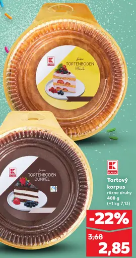 K-Classic tortový korpus svetlý