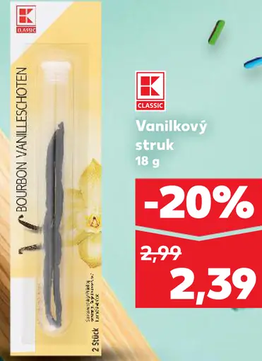 K-Classic Vanilkový struk Bourbon