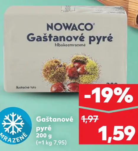 Nowaco Gaštanové pyré hlboko mrazené