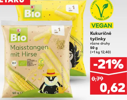 K-Bio kukuričné tyčinky