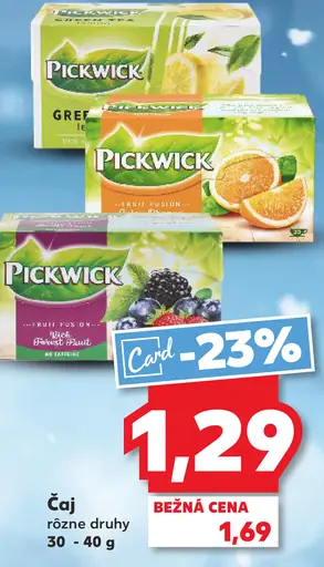 Pickwick čaj rôzne druhy