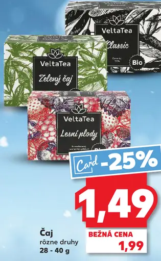 VeltaTea čaj rôzne druhy