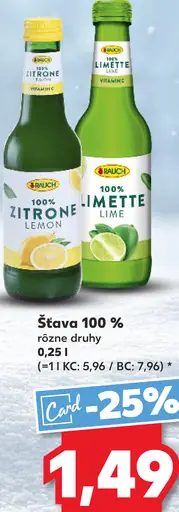 Pago šťava 100 % rôzne druhy