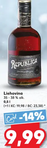 Republica liehovina 35–38 % alkoholu