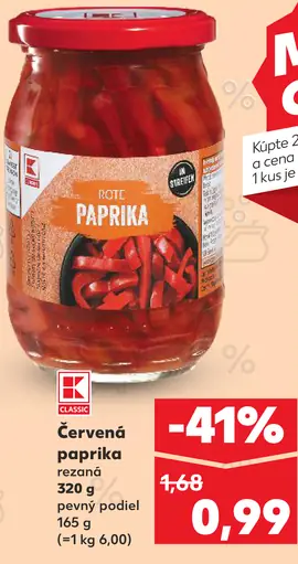 K-Classic červená paprika sterilizovaná