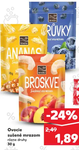 Bevola ovocie sušené mrazom rôzne druhy