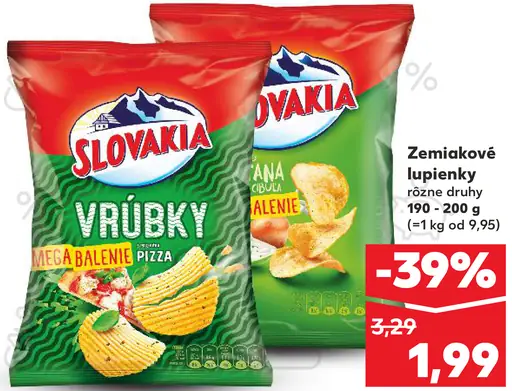 Slovakia zemiakové lupienky solené