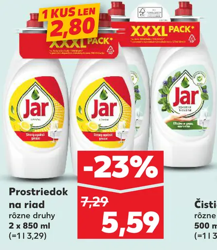 Jar prostriedok na riad rôzne druhy