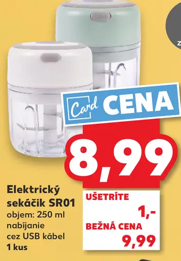 Elektrický sekačík SR01 nabíjanie cez USB kábel