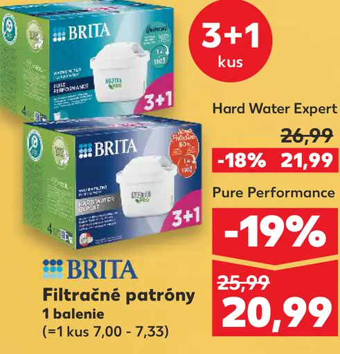 Brita Hard Water Expert Filtračné patróny 3+1